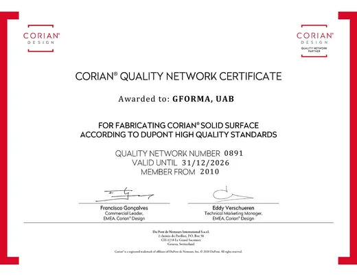 Corian® Quality Network partneris